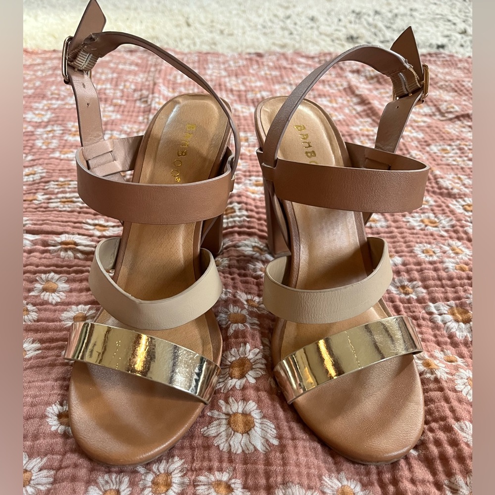 The Wedding Guest strappy block heel- 8